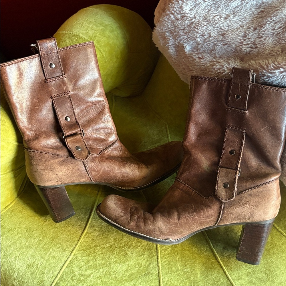 Easy Rider Vintage Brown Leather Boots 👢